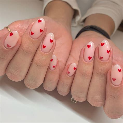 cute pink valentines day nails